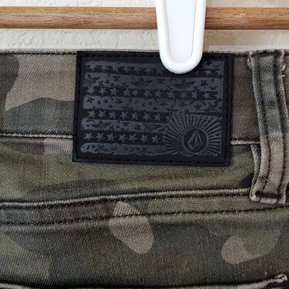 Volcom super stoned skinny jeans camouflage size 30 - Picture 5 of 7